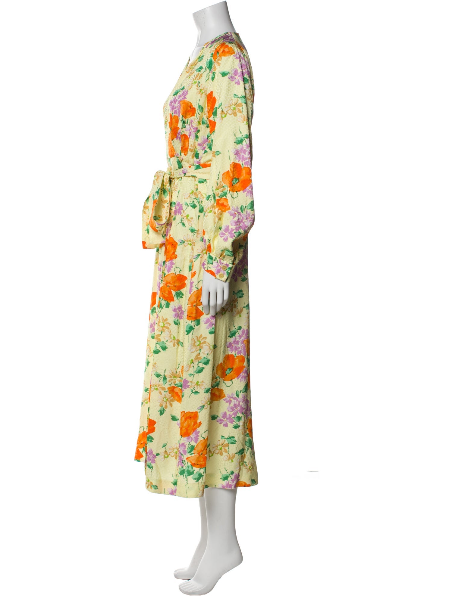 Dries Van Noten Floral Print Midi Length Dress