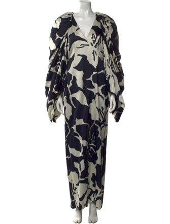 Dries Van Noten Printed Long Dress
