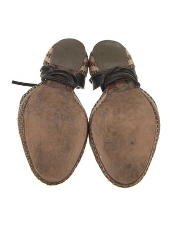 Dries Van Noten Leather Printed D'Orsay Flats