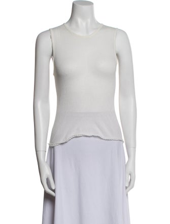 Dries Van Noten Crew Neck Sleeveless Top