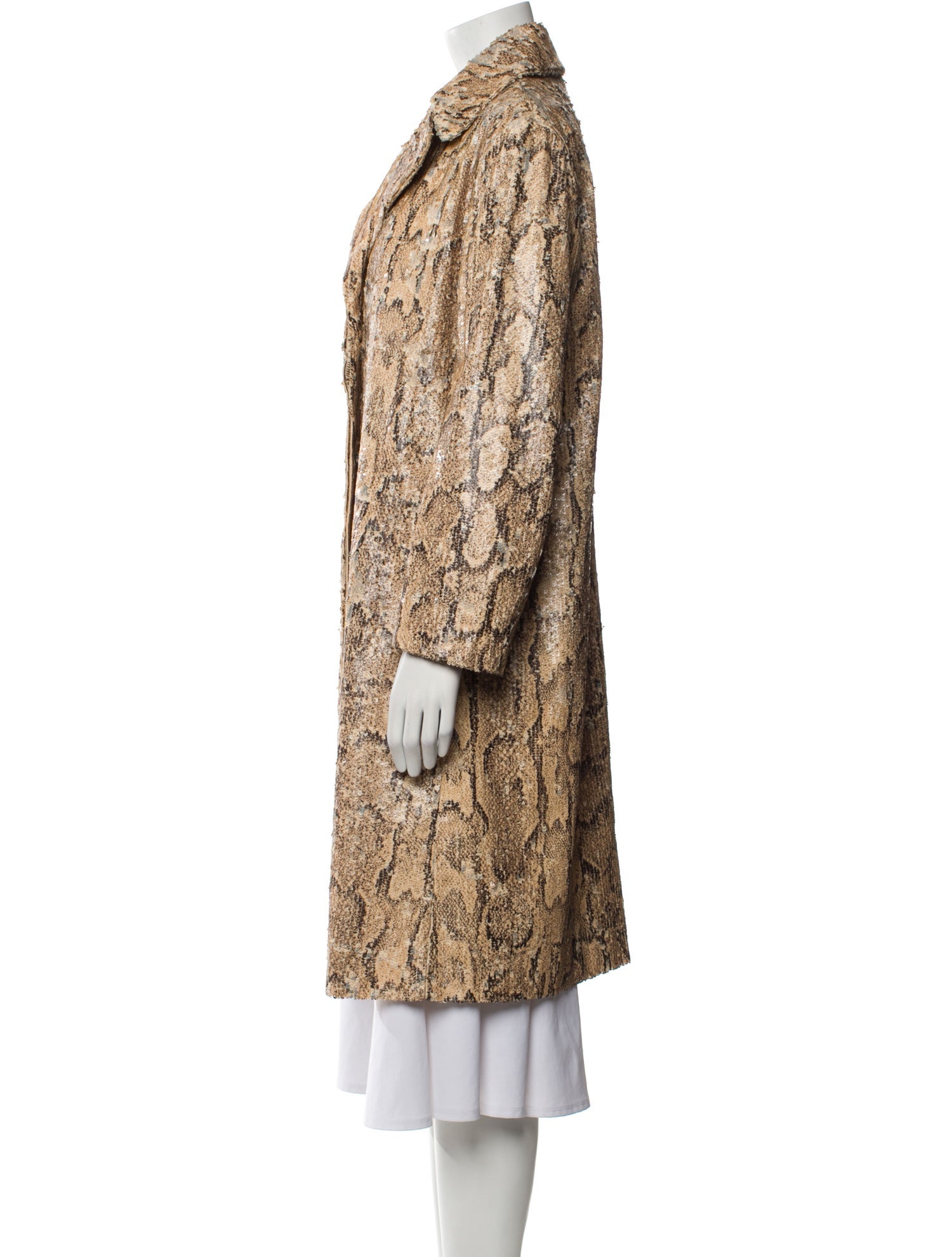 Dries Van Noten Animal Print Faux Fur Coat w/ Tags