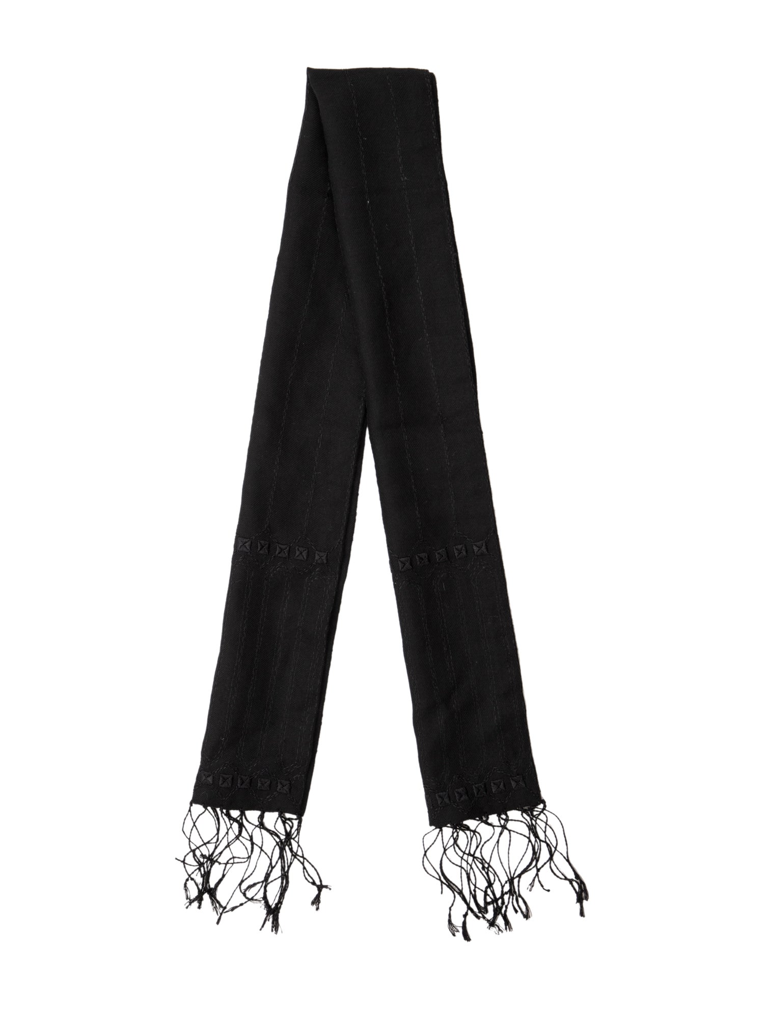 Dries Van Noten Wool Striped Scarf w/ Tags