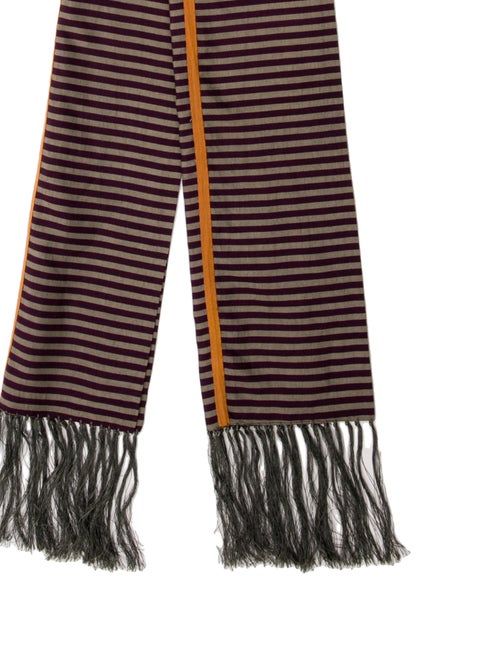 Dries Van Noten Silk Striped Scarf