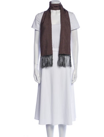 Dries Van Noten Silk Striped Scarf