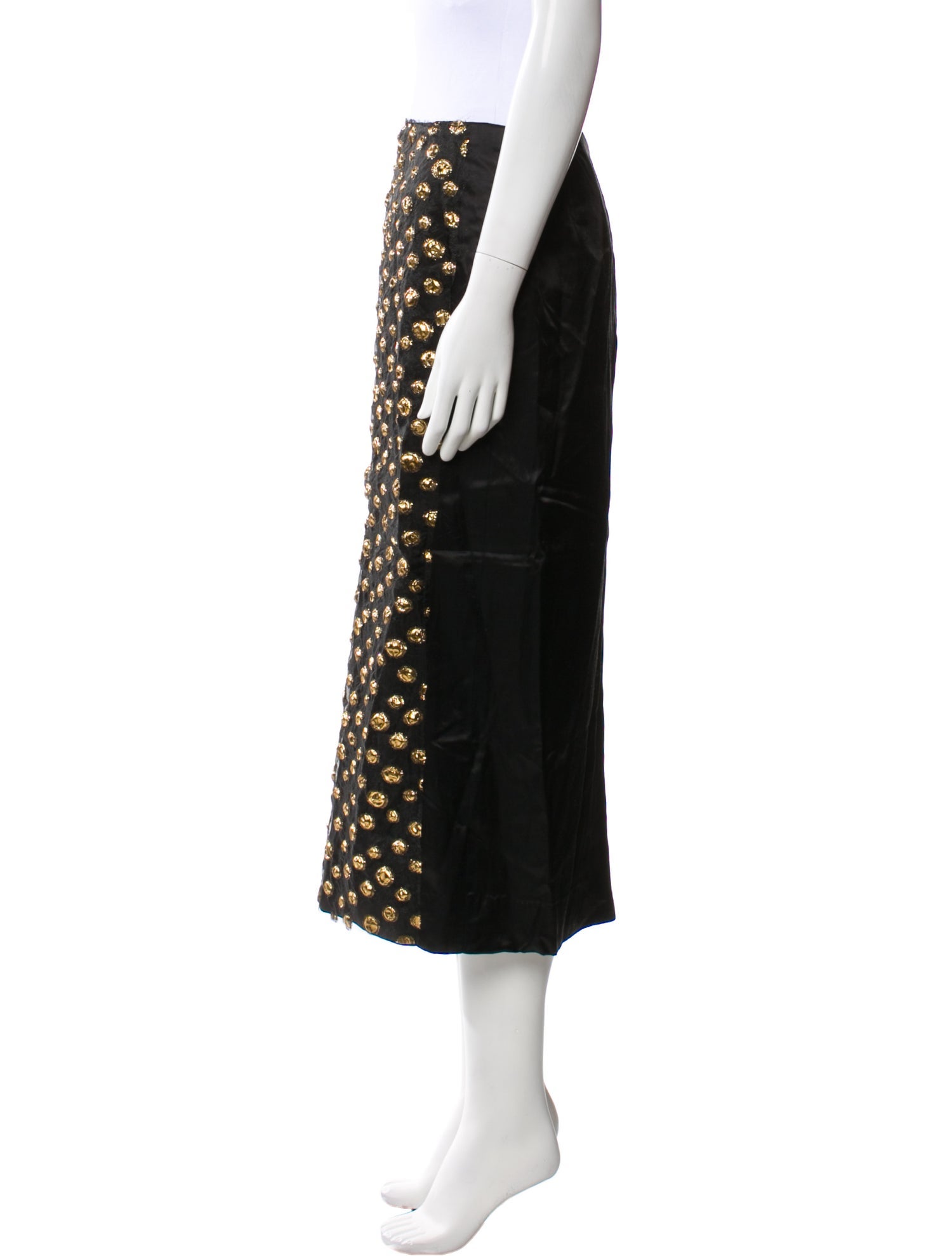 Dries Van Noten Polka Dot Print Midi Length Skirt