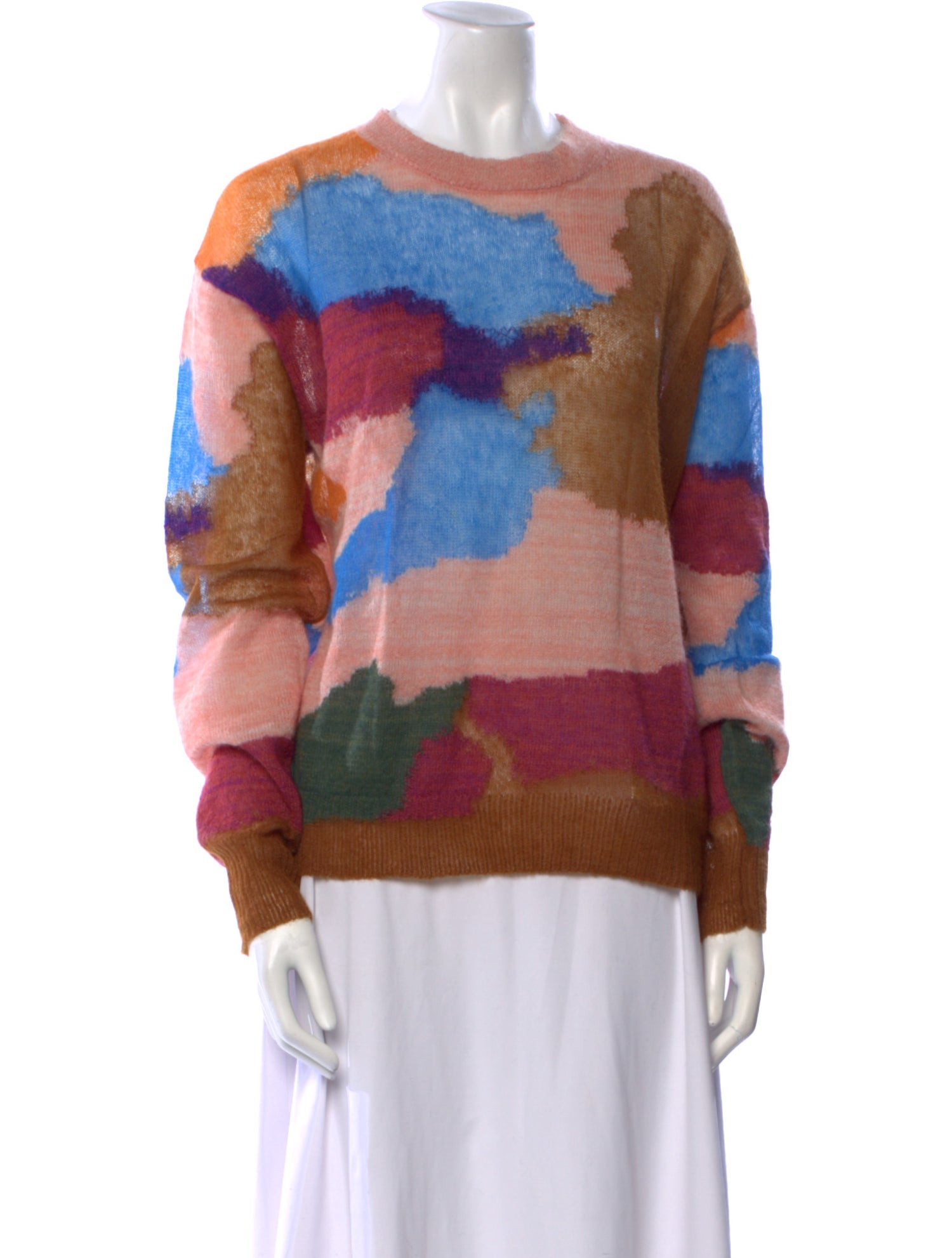 Dries Van Noten Printed Crew Neck Sweater