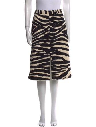 Dries Van Noten Animal Print Knee-Length Skirt