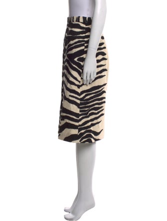 Dries Van Noten Animal Print Knee-Length Skirt