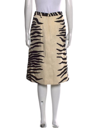 Dries Van Noten Animal Print Knee-Length Skirt
