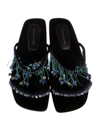 Dries Van Noten Suede Slides
