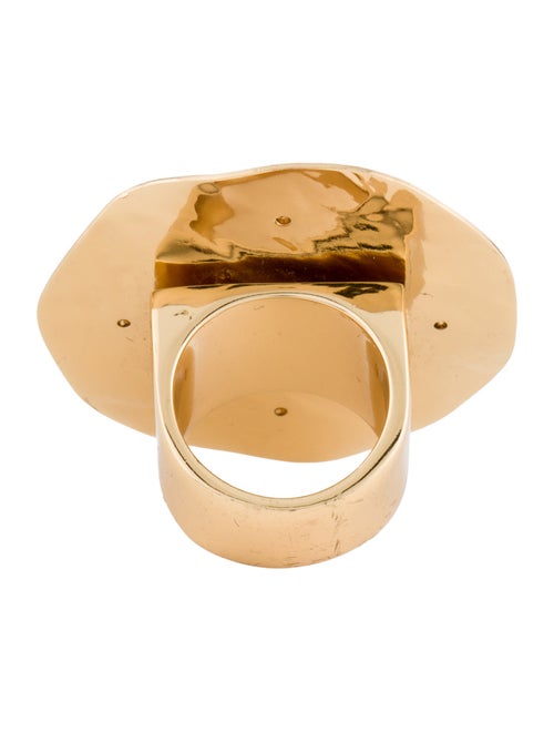 Dries Van Noten Faux Pearl & Crystals Cocktail Ring
