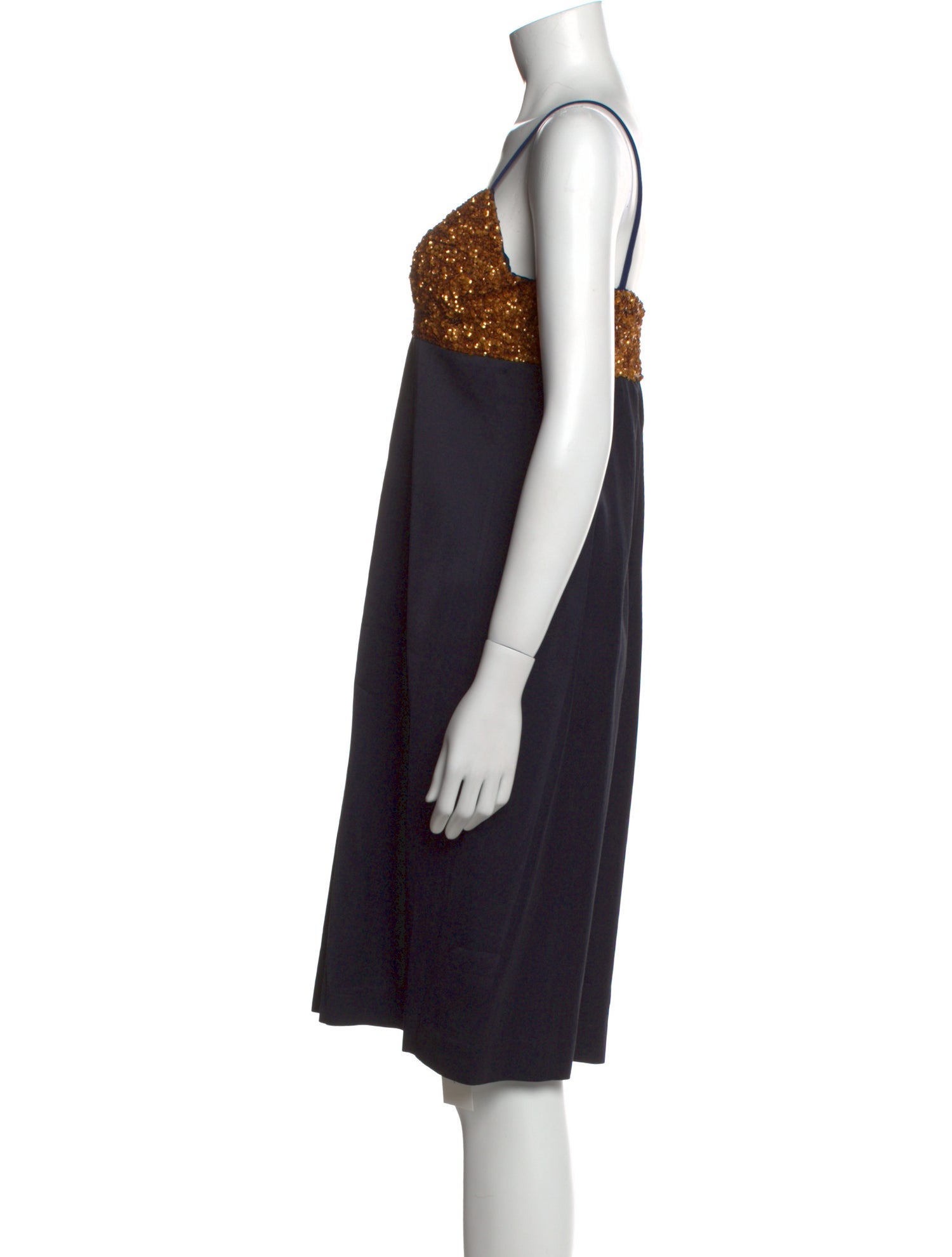 Dries Van Noten V-Neck Knee-Length Dress