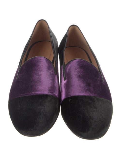 Dries Van Noten Velvet Colorblock Pattern Loafers