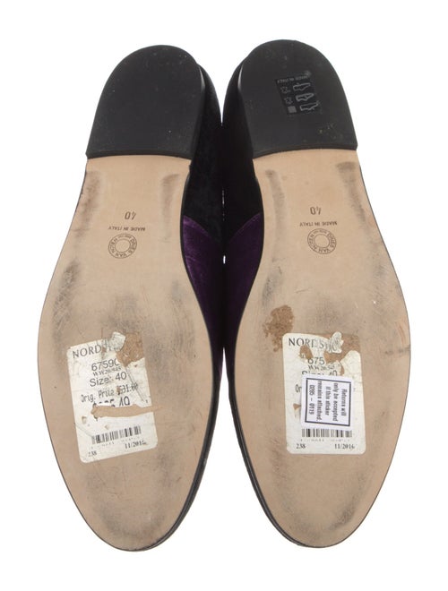 Dries Van Noten Velvet Colorblock Pattern Loafers