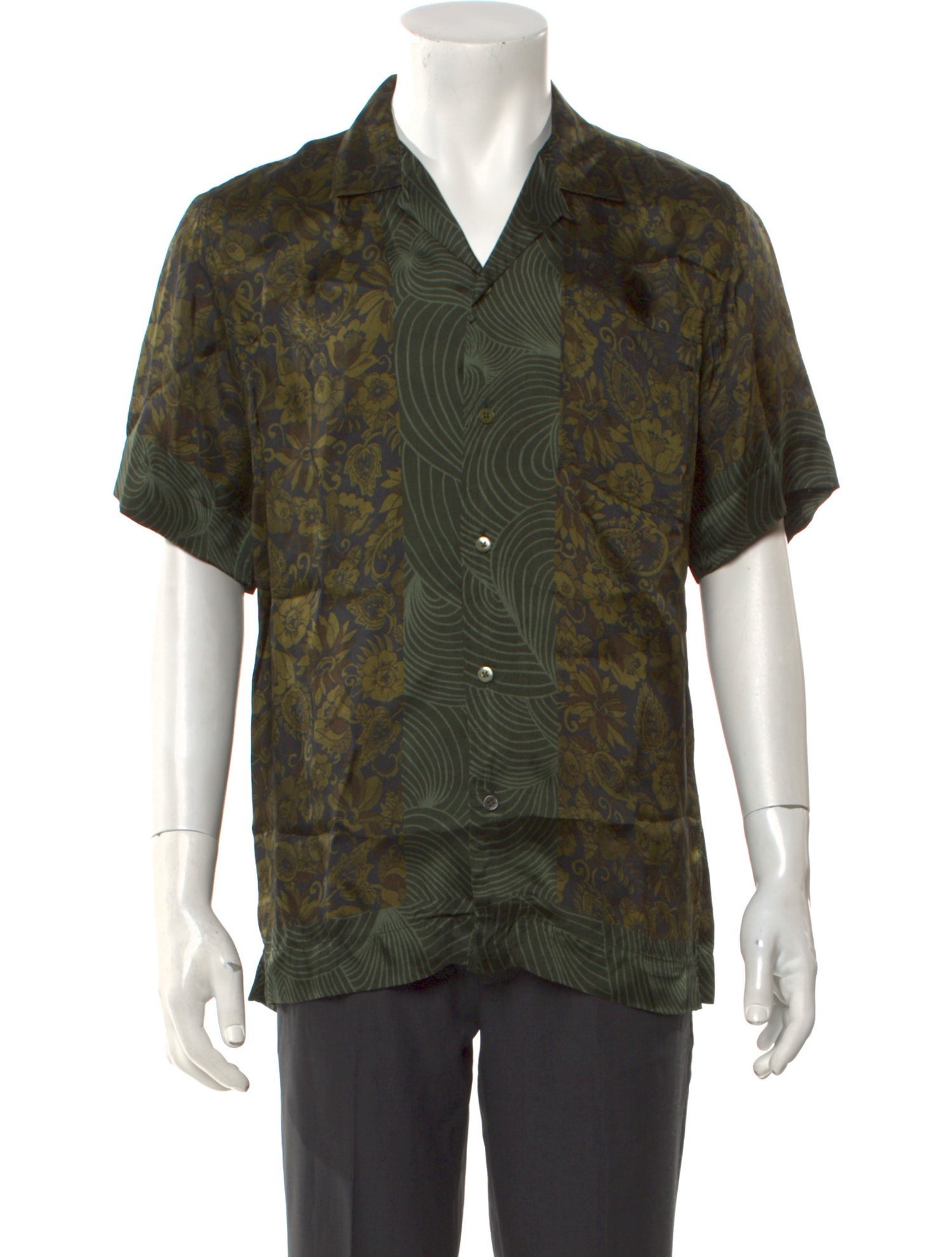 Dries Van Noten Floral Print Short Sleeve Shirt