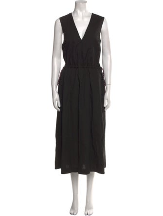 Dries Van Noten V-Neck Long Dress