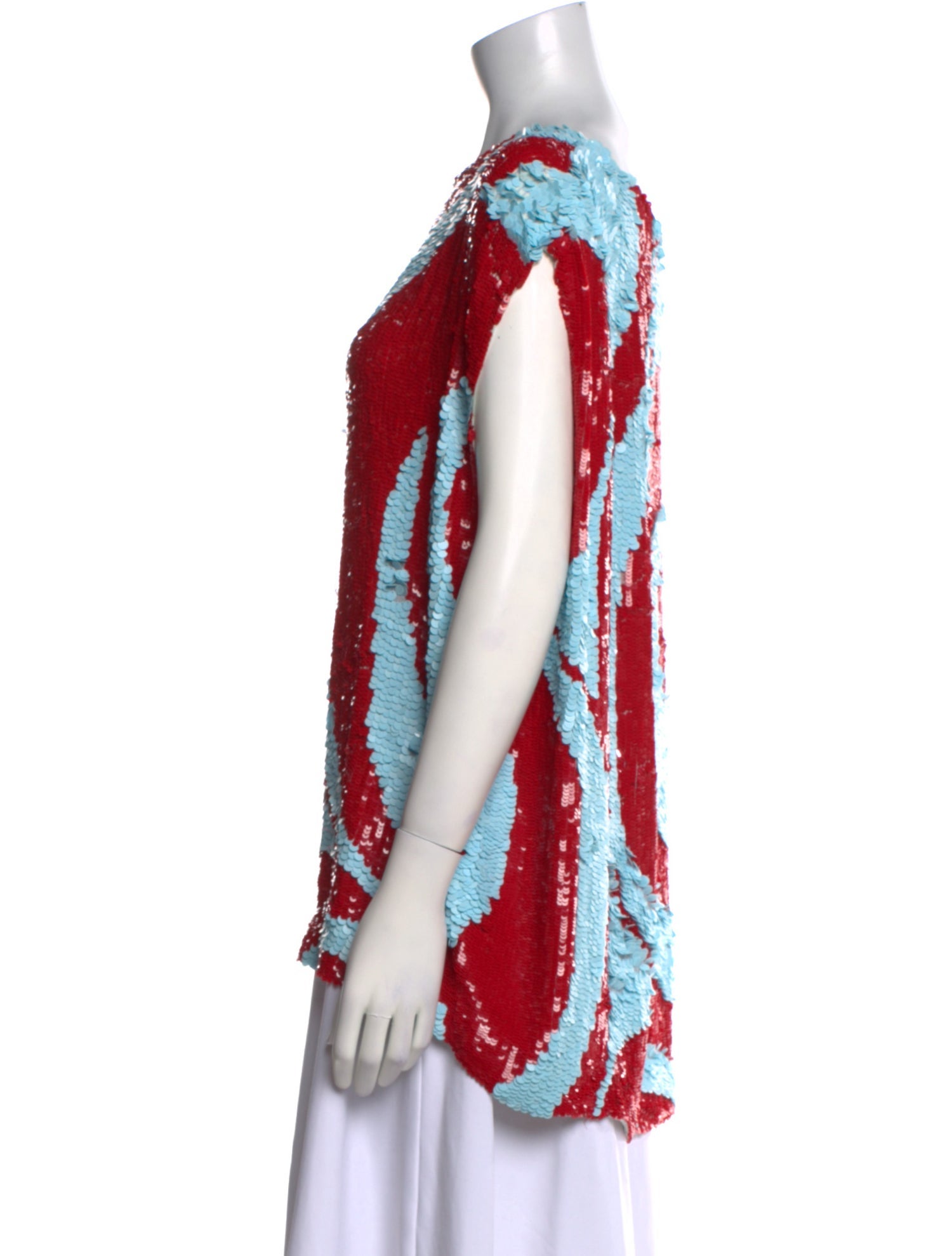 Dries Van Noten Printed Bateau Neckline Blouse