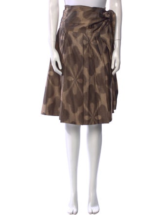 Dries Van Noten Silk Midi Length Skirt