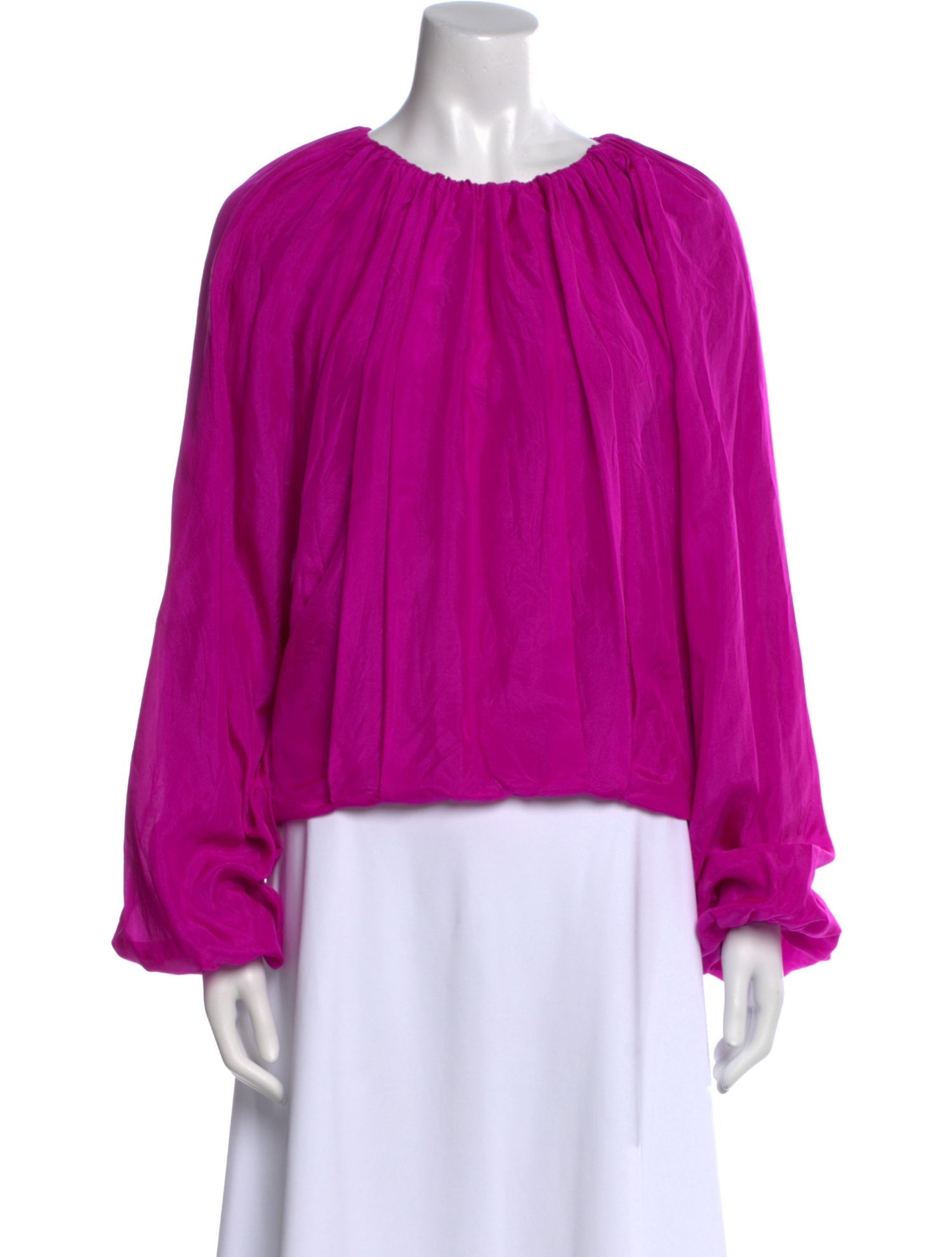 Dries Van Noten Wool Scoop Neck Blouse