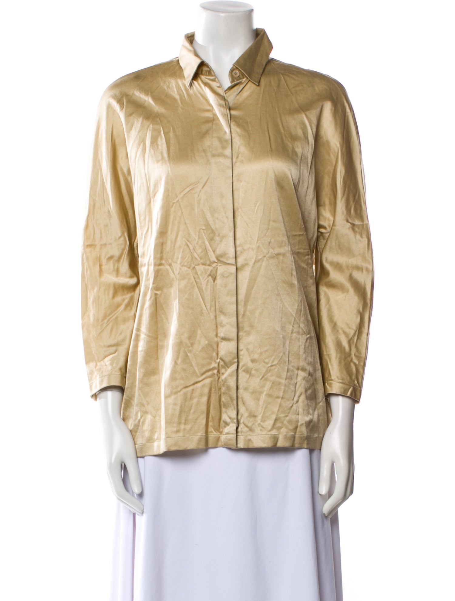 Dries Van Noten Three-Quarter Sleeve Button-Up Top