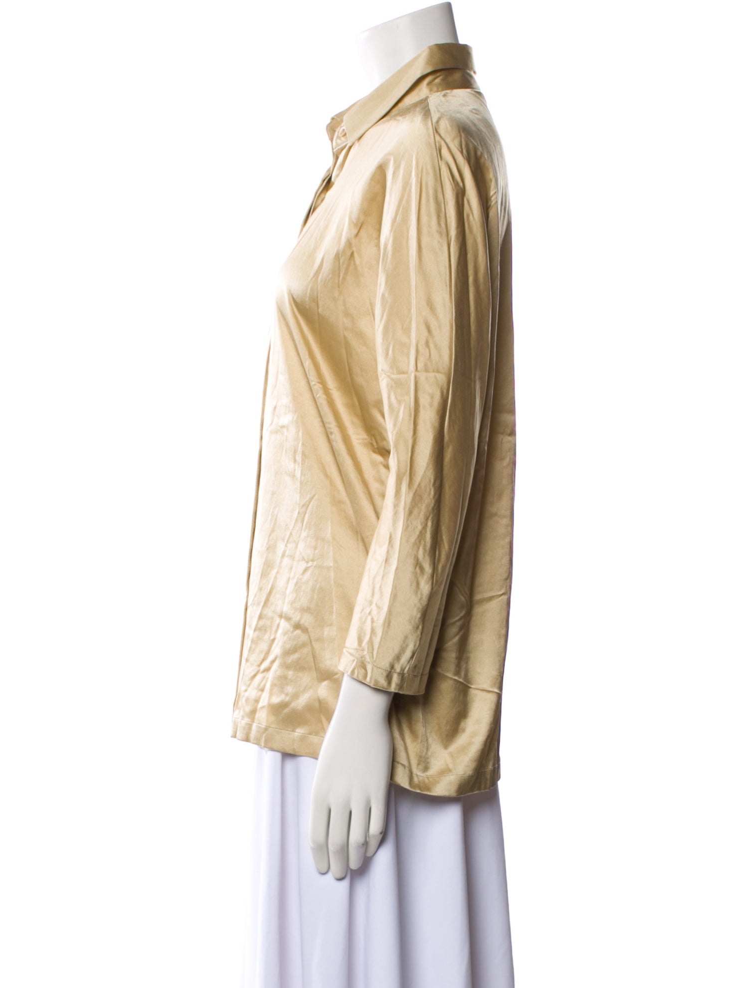 Dries Van Noten Three-Quarter Sleeve Button-Up Top