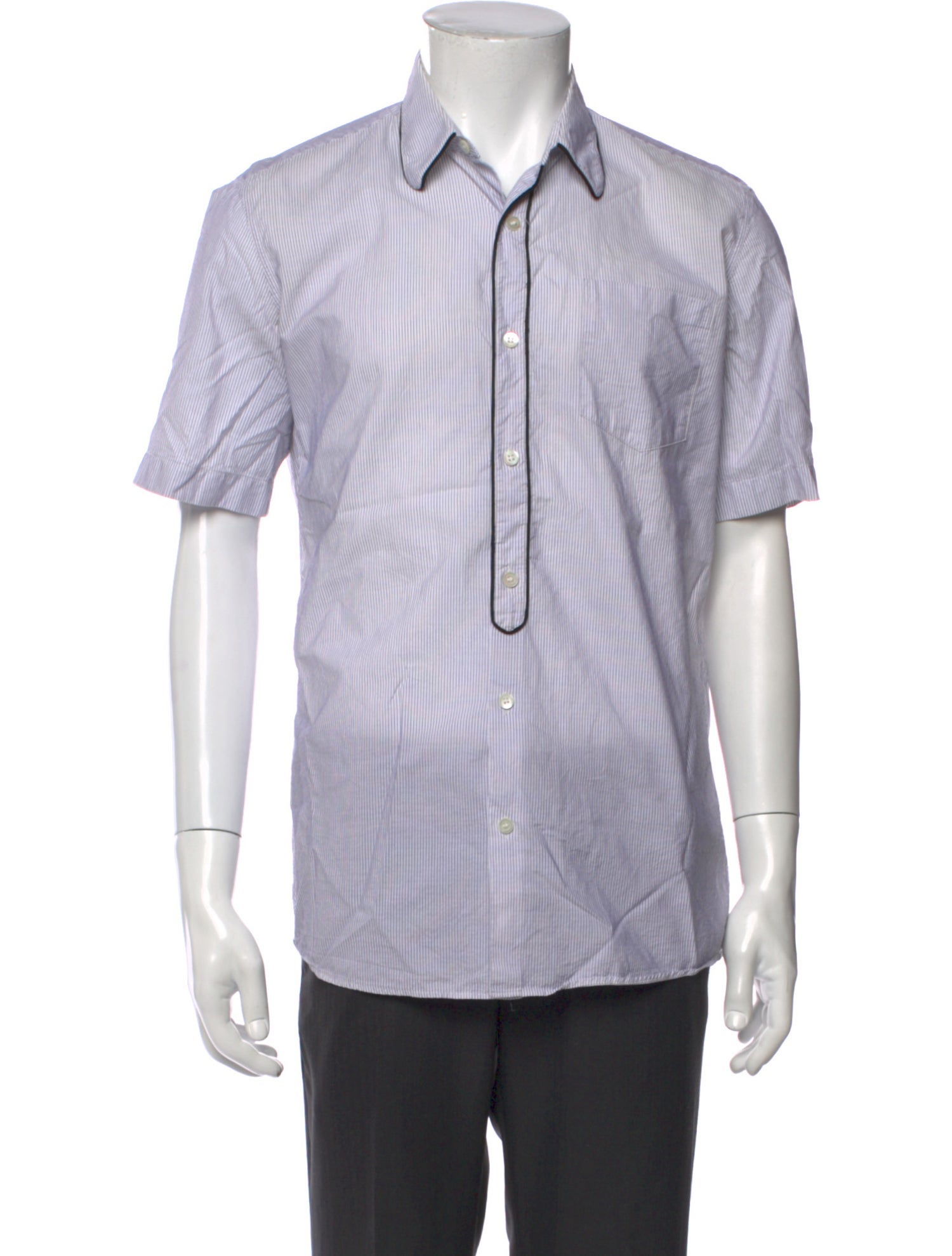 Dries Van Noten Striped Short Sleeve Shirt