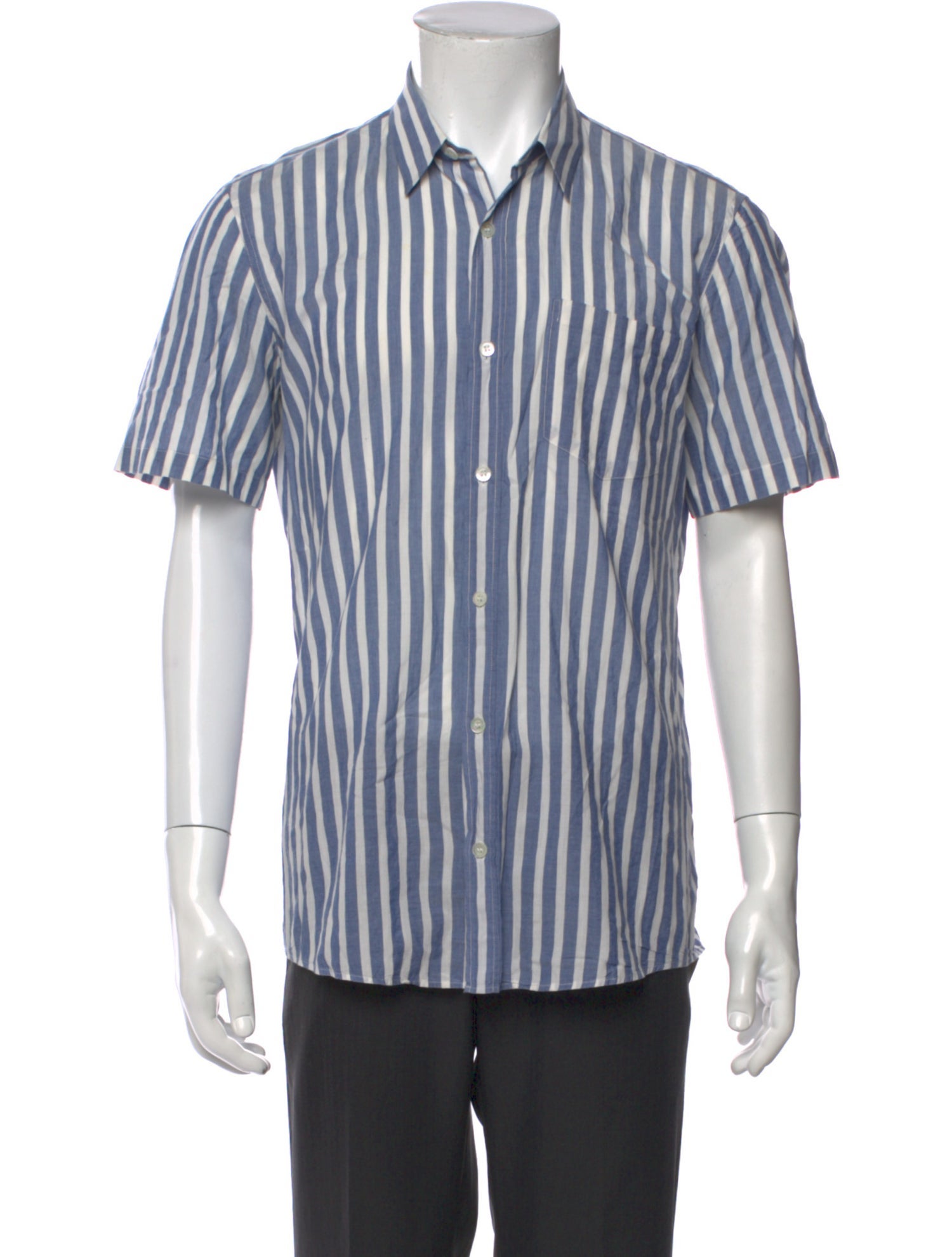 Dries Van Noten Striped Short Sleeve Shirt