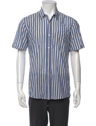 Dries Van Noten Striped Short Sleeve Shirt