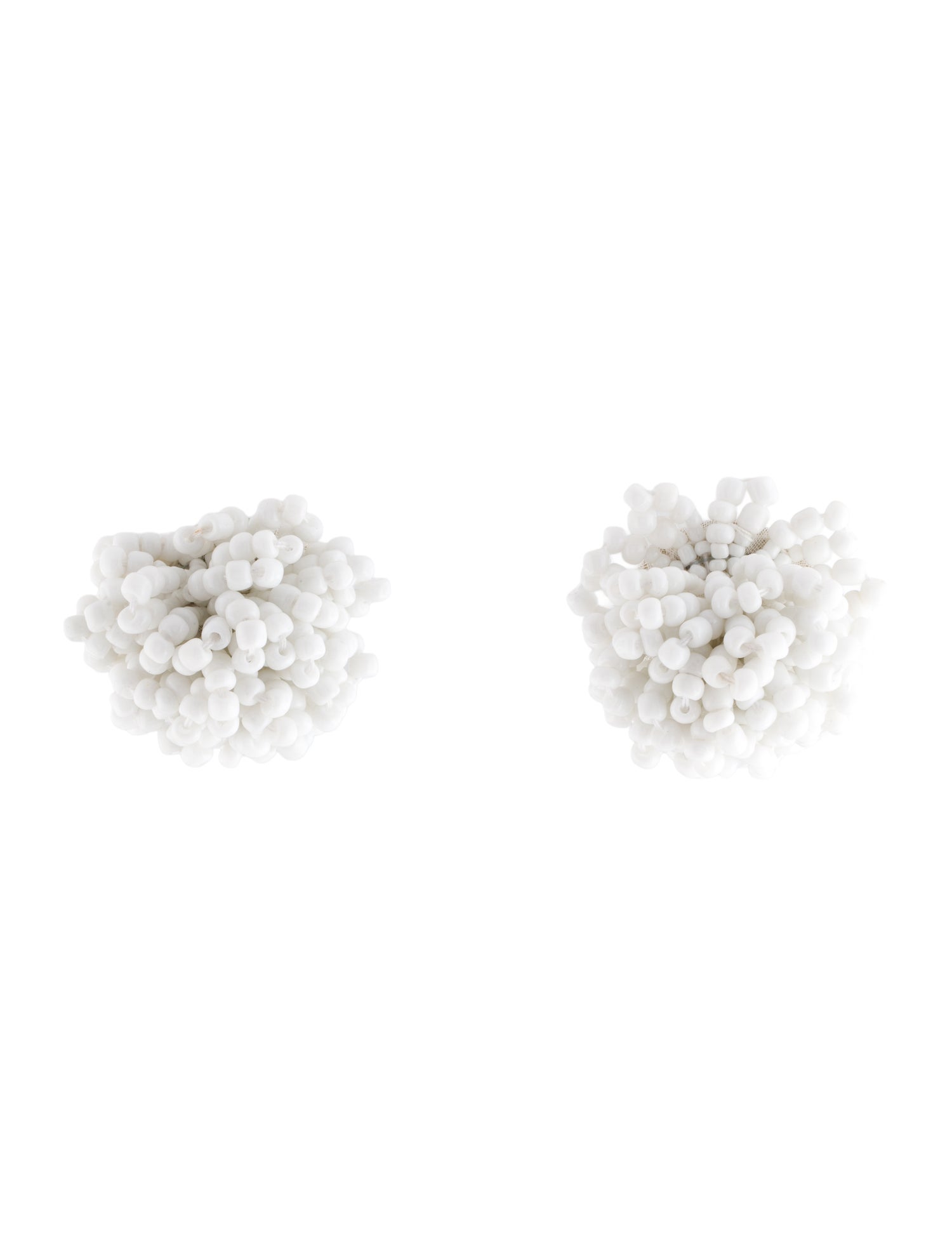 Dries Van Noten Beaded Dome Earclip Earrings