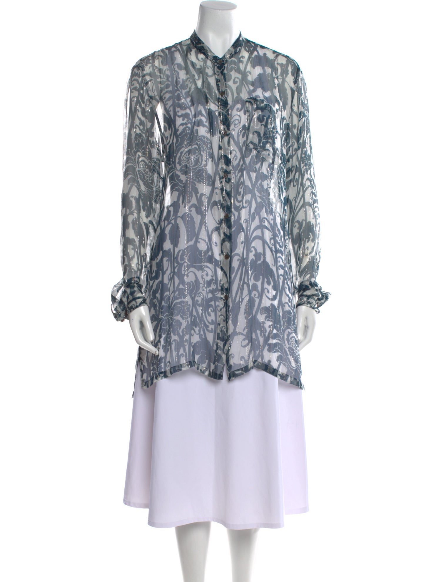 Dries Van Noten Silk Printed Tunic