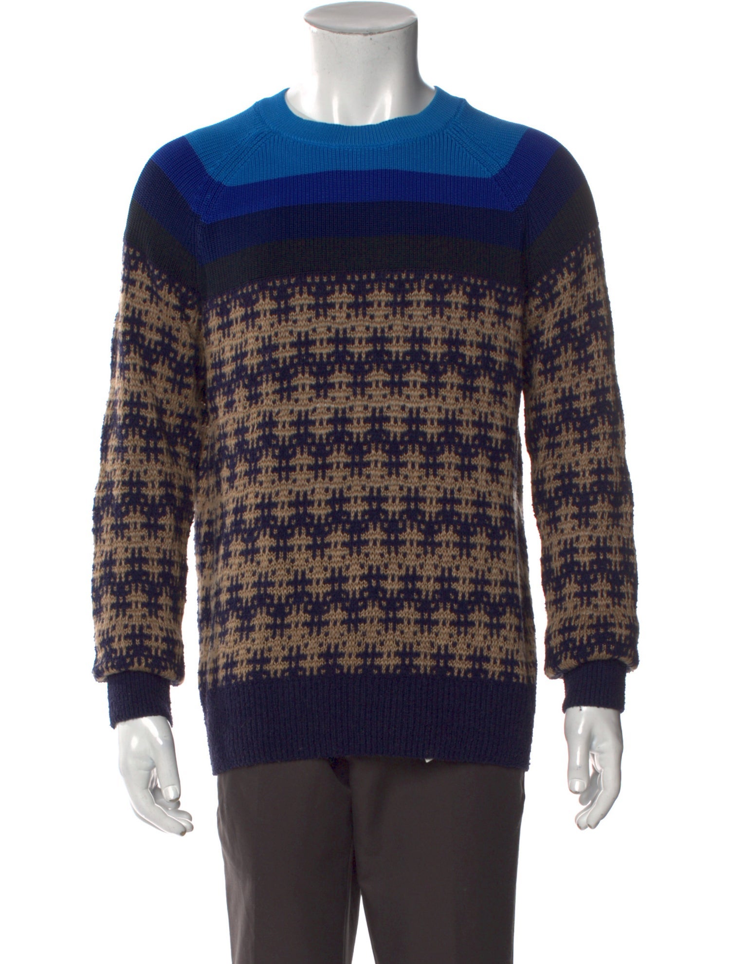 Dries Van Noten Printed Crew Neck Pullover