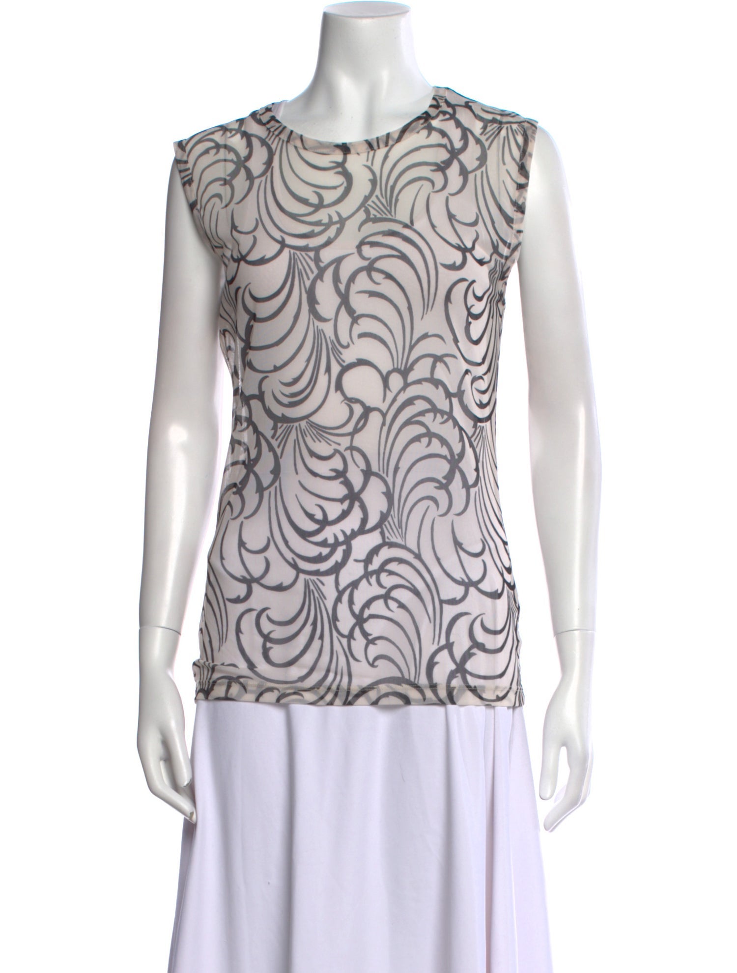 Dries Van Noten Printed Crew Neck Top