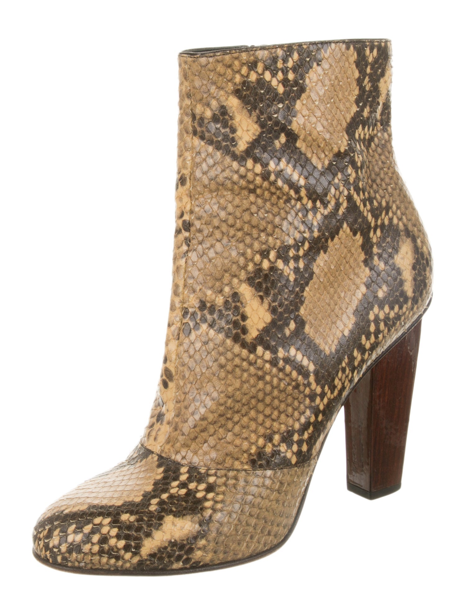 Dries Van Noten Snakeskin Animal Print Boots
