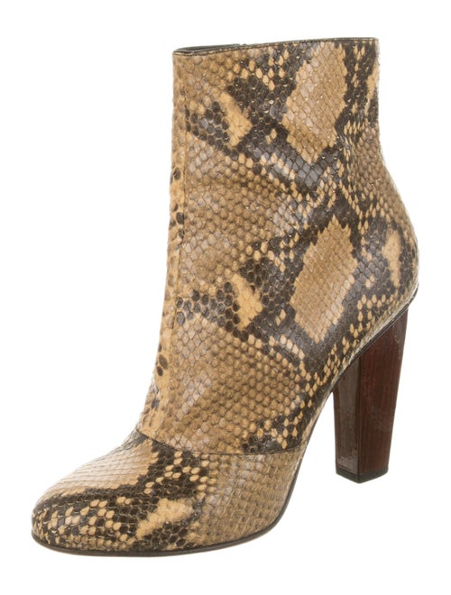 Dries Van Noten Snakeskin Animal Print Boots