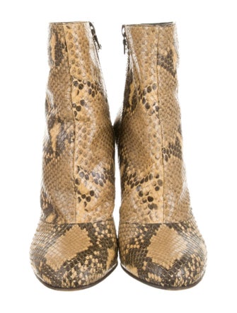 Dries Van Noten Snakeskin Animal Print Boots