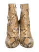 Dries Van Noten Snakeskin Animal Print Boots