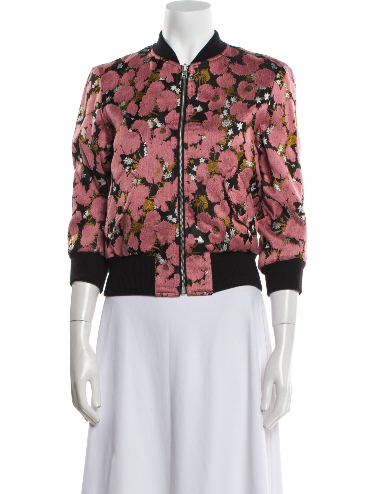 Dries Van Noten Floral Print Bomber Jacket
