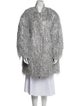 Dries Van Noten Tweed Pattern Faux Fur Jacket