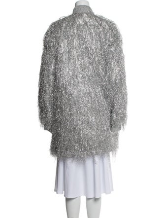 Dries Van Noten Tweed Pattern Faux Fur Jacket