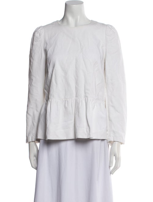 Dries Van Noten Crew Neck Long Sleeve Blouse