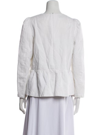 Dries Van Noten Crew Neck Long Sleeve Blouse