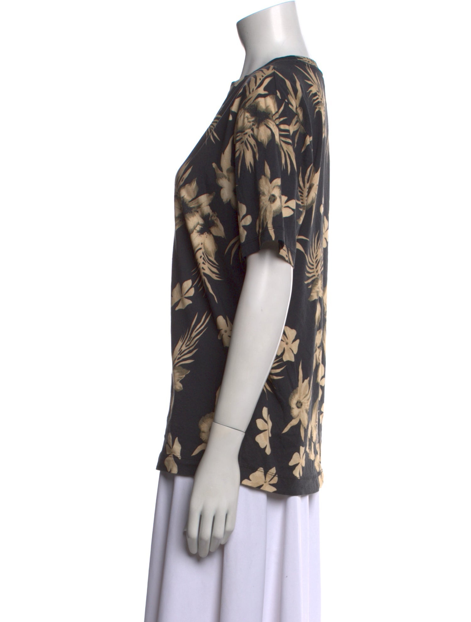 Dries Van Noten Floral Print Scoop Neck T-Shirt