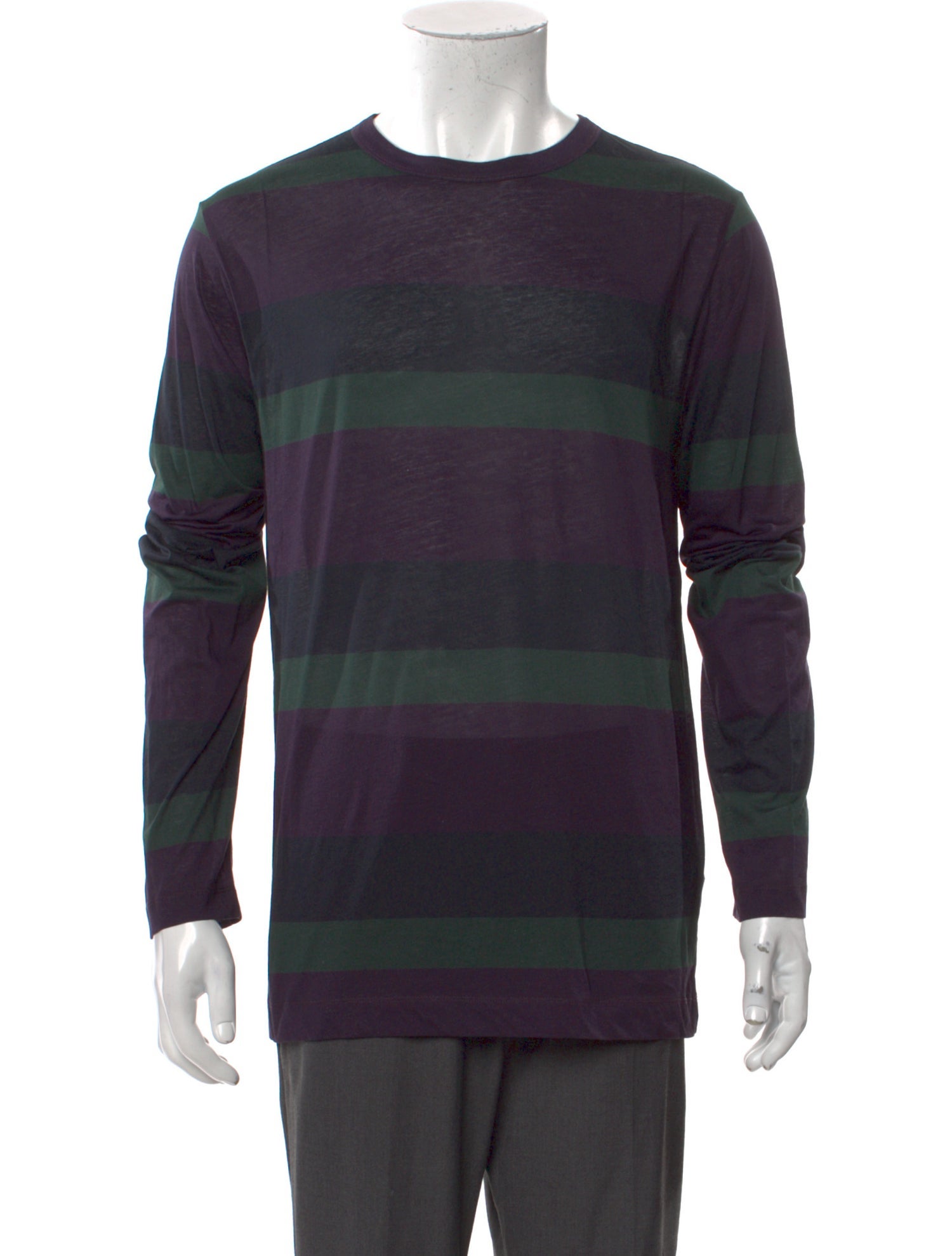 Dries Van Noten Striped Crew Neck Henley w/ Tags