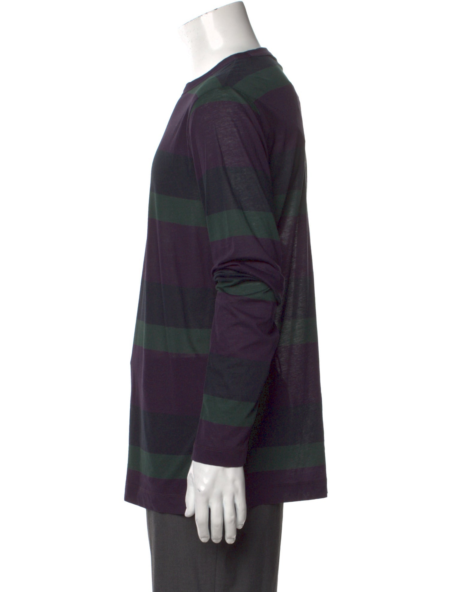 Dries Van Noten Striped Crew Neck Henley w/ Tags