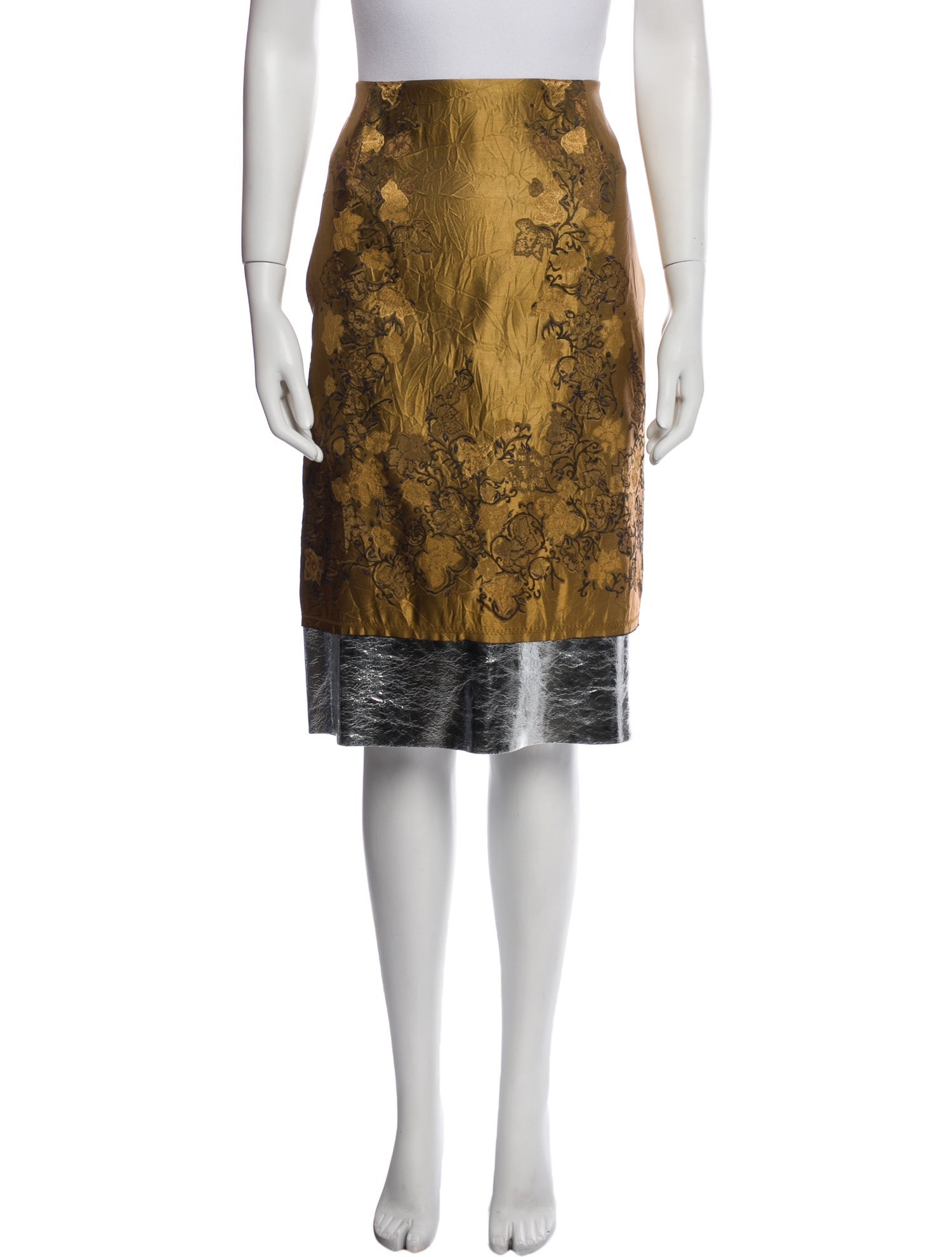 Dries Van Noten Embroidered Accent Knee-Length Skirt