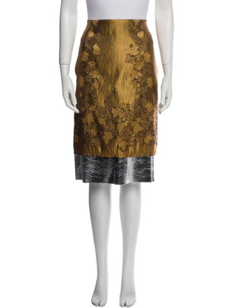 Dries Van Noten Embroidered Accent Knee-Length Skirt