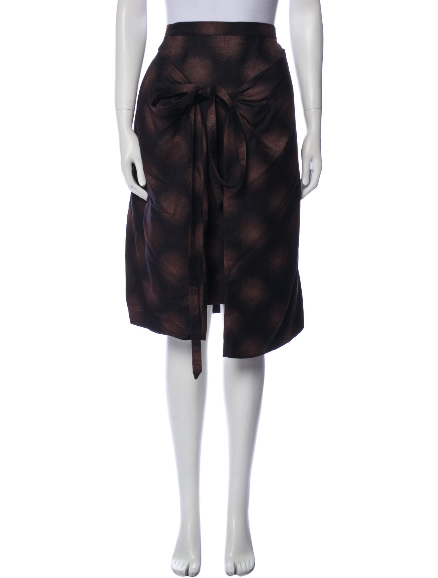 Dries Van Noten Polka Dot Print Knee-Length Skirt