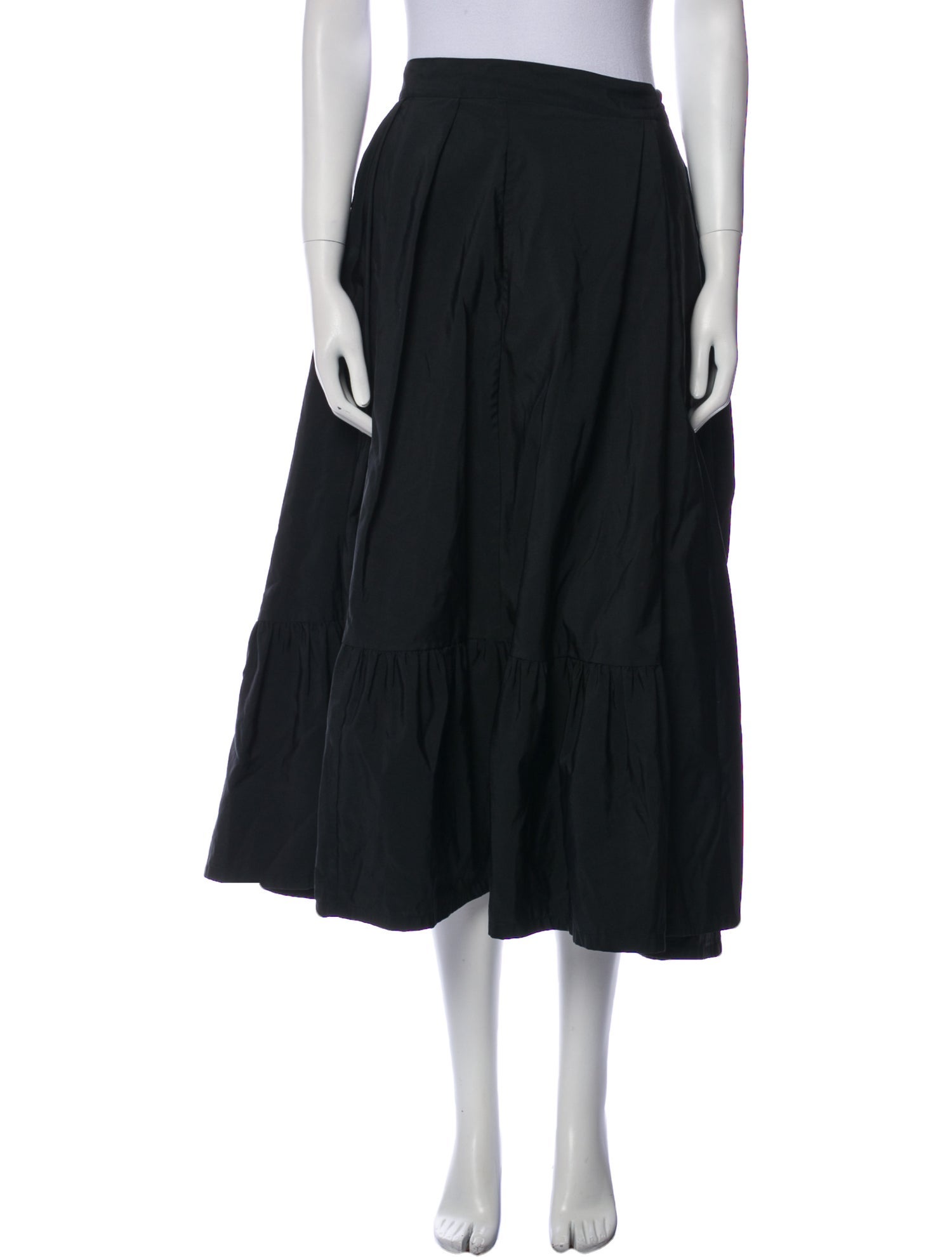 Dries Van Noten Pleated Accents Midi Length Skirt