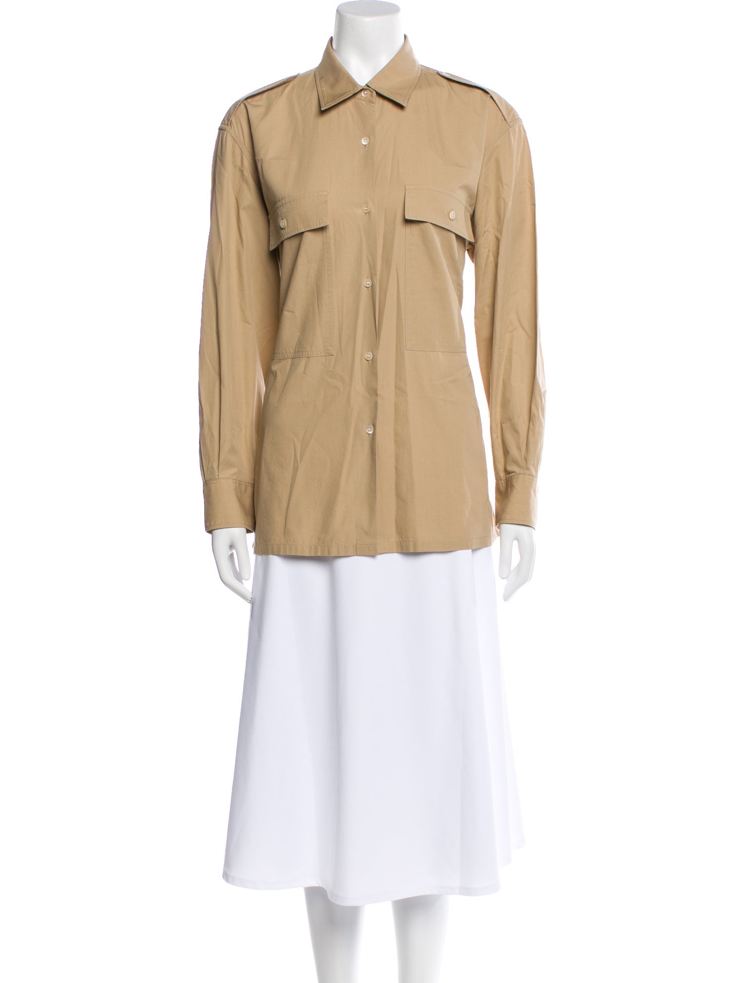 Dries Van Noten Long Sleeve Button-Up Top