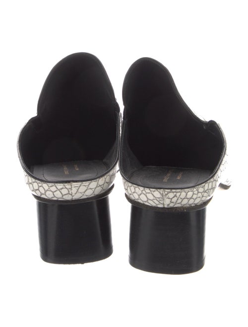 Dries Van Noten Leather Colorblock Pattern Mules